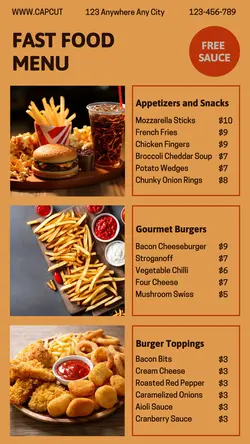 FASE FOOD MENU INSTAGRAM STORY