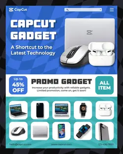 Capcut Gadget Blue Tosca Electronics Product Display Instagram Potrait