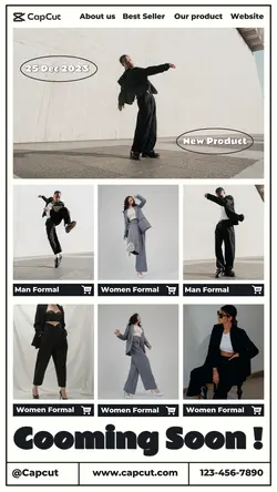 Fashion Formal Clothes New Product Minimalist Display TikTok Post 