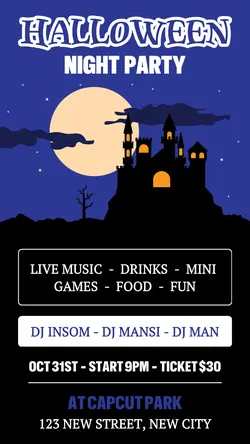 Halloween Night Party Instagram Story