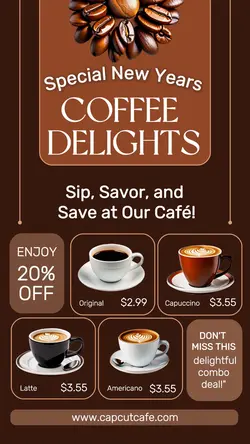 Coffee Cafe Special New Year Instagram Story