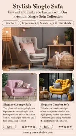 Furniture Single Sofa Instagram Story