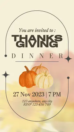 Thanksgiving Invitation Instagram Story