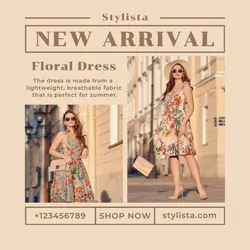 Fashion Women Dress Product Display Instagram Post