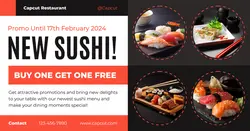 Sushi Promotion Facebook App Ad