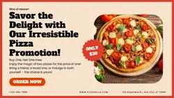 Food and Beverage Pizza Promotion 