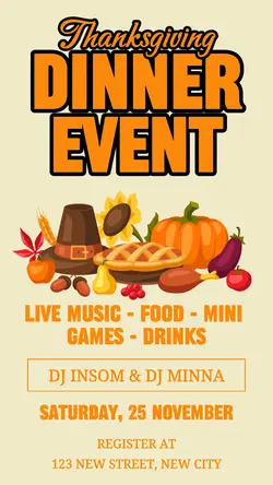 Thanksgiving Dinner Event Instagram Story