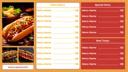 Minimalist retro menu template, Hot dog business for business promotion needs
