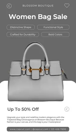 Fashion Women Bag Sale Promotion Instagram Story