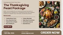 Thanksgiving Day Food Special Package Menu