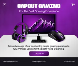 Electronics PC Bundle Gaming Purple Promotion Facebook Post