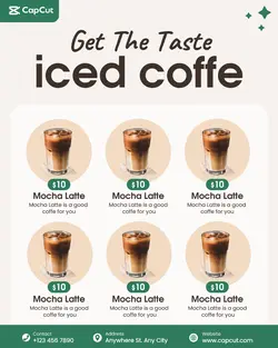 Food & Beverage Coffe Menu