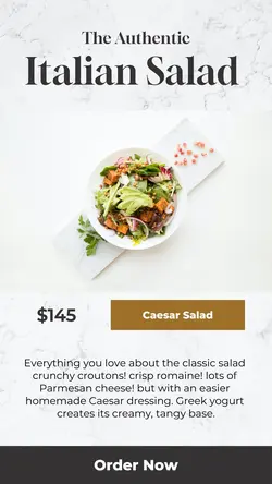 Italian Salad Promo Instagram story