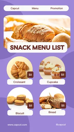 Snack Product Pricelist Modern instagram Story