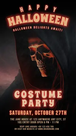 Halloween Costume Party Invitation Instagram story