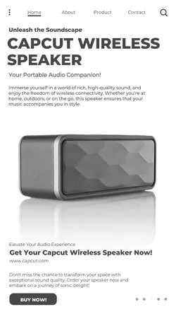 Electronic Wireless Speaker Product Display