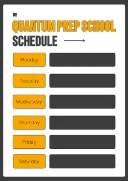 Non-Marketing Class Schedule Yellow Illustration