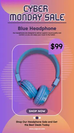 cyber monday sale headphone instagram story