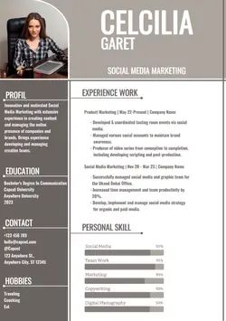 Business Resume Sosial Media Marketing 