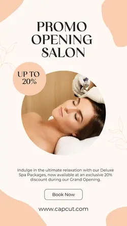 Beauty Opening Salon Sale Instagram Story