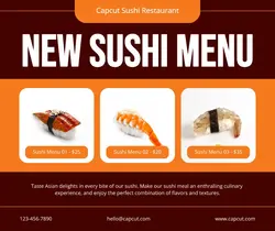Sushi New Menu Facebook Post