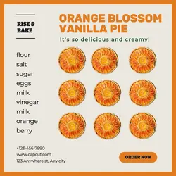 Food Orange Blossom Pie Instagram Post