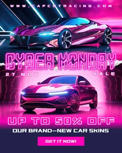 Cyber Monday Promotion Game Car Skin IG Portrait
