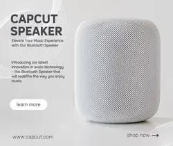 Electronics Speaker Product Display Facebook Post White Minimalist