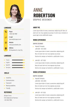 Business Graphic Designer Resume Minimalist