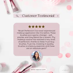 Beauty and Personal Care Make Up Brush Testimonial Review Instagram Post