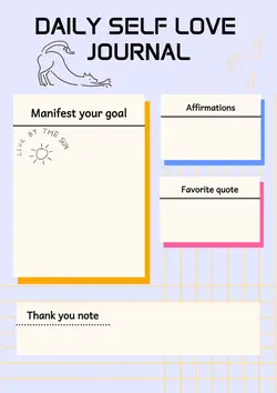 Non-marketing Planner & Schedule Blue Selflove