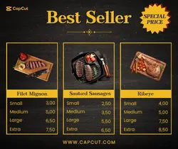 Minimalist Best Seller Menu Facebook Post