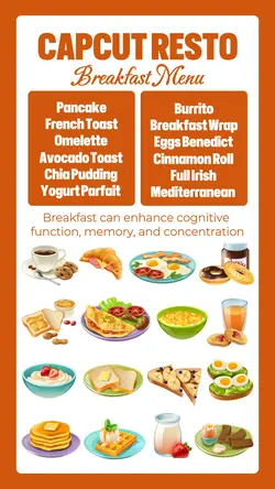 Food Restaurant Breakfast Menu Instagram Story