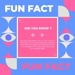 Blue Memphis Fun Fact Instagram Post