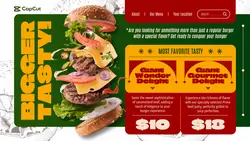 Food and Beverage Burger Promotion Website