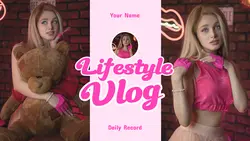 Pink Lifestyle Vlog Youtube Thumbnail 