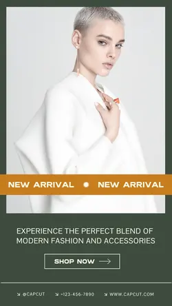 Green Minimalist Fashion Promotion Instagram Story