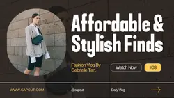 Fashion Vlog YouTube Thumbnail