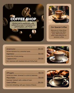 Food Coffee Shop Menu