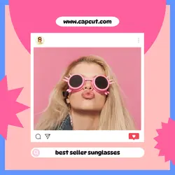 Fashion Sunglasses Best Seller Instagram Post Pink Cute Style