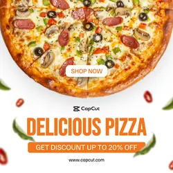 Delicious Pizza Instagram Post