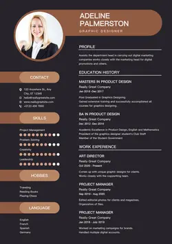 Business graphic Designer Resume Modern 