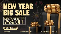 New Year Big Sale Facebook Cover