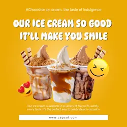 Orange Ice Cream Instagram Post