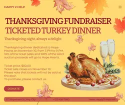 Thanksgiving Dinner Fundraiser Twitter Post