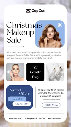 Christmas Makeup Promotion Instagram Story