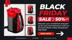 Black Friday Backpacker Bag Fashion Promotion