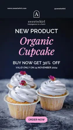 Food Cupcake Product Display Instagram Post