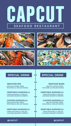 food and Beverage sales promotion instagram story blue cool