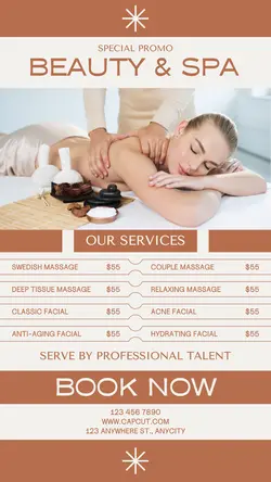 Modern Beauty & Spa Menu Instagram Story